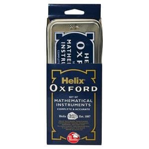 Helix Oxford Maths Set with Storage Tin - 10 Piece Maths Equipment Set