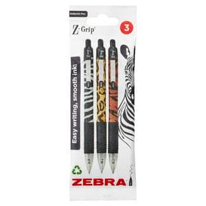 Zebra Pack of 3 Z-Grip Funky Ball Pens