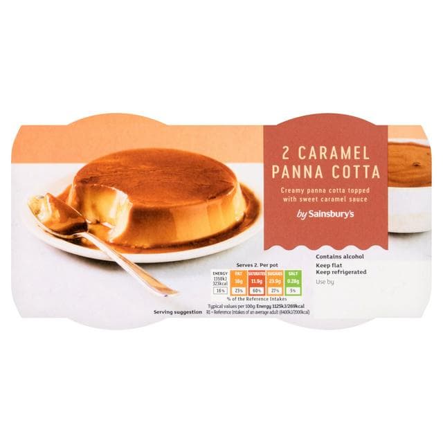 Sainsbury's Caramel Panna Cotta 2x120g - gallery image 1