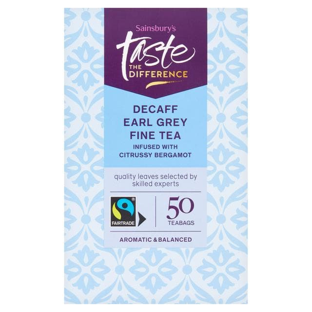 Sainsbury's Earl Grey Decaff Tea Bags, Taste the Difference x50 - gallery image 1