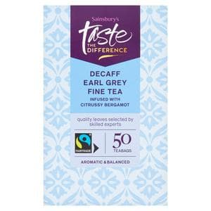 Sainsbury's Earl Grey Decaff Tea Bags, Taste the Difference x50