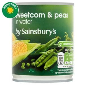 Sainsbury's Sweetcorn & Peas in Water 198g
