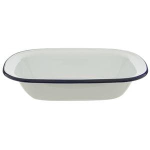 Falcon 20cm Rectangular Enamel Pie Dish - Blue