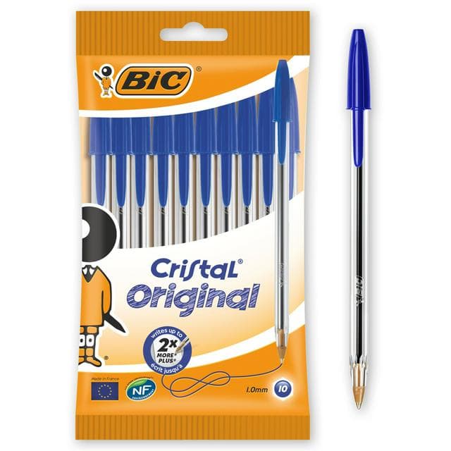 BIC Cristal Blue Ballpoint 10 Pack - gallery image 1