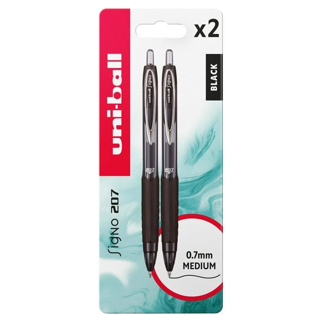 Uni-Ball Pack of 12 Signo UMN 307 RT Gel Black - gallery image 1
