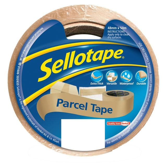 Sellotape Brown Parcel Tape - 1 Roll 48Mmx50M - gallery image 1