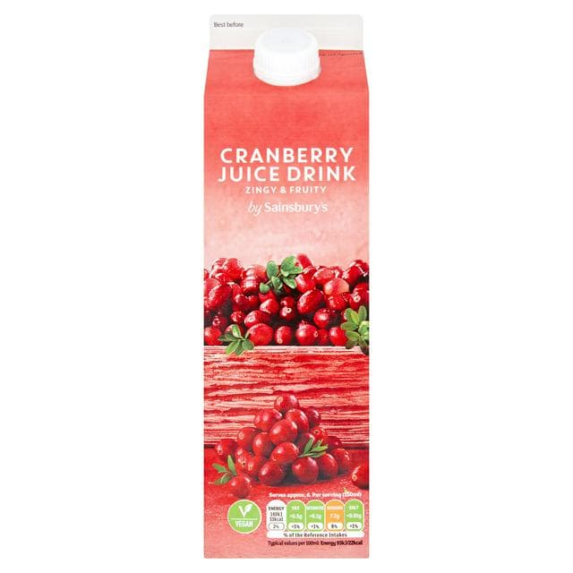 Sainsbury's Cranberry Juice Drink 1L - gallery image 1