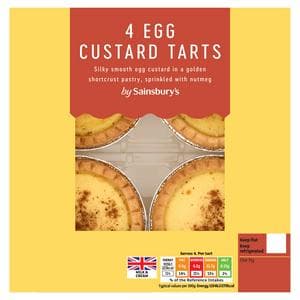Sainsbury's Egg Custard Tarts 4 x 81g