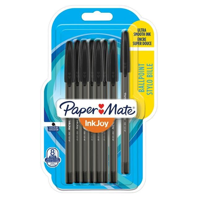 Paper Mate Inkjoy 100 Black 8pk - gallery image 1