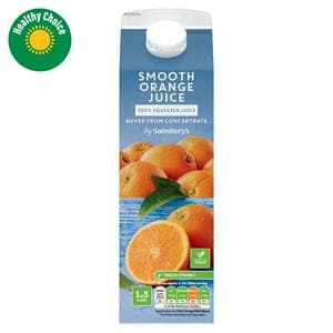 Sainsbury's 100% Pure Squeezed Smooth Orange Juice, Not From Concentrate 1L