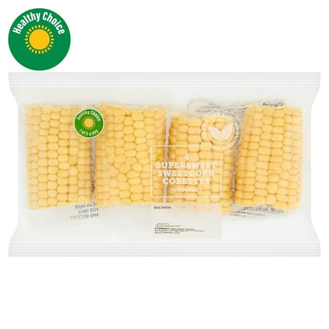Sainsbury's Sweetcorn Cobettes x4 - gallery image 1