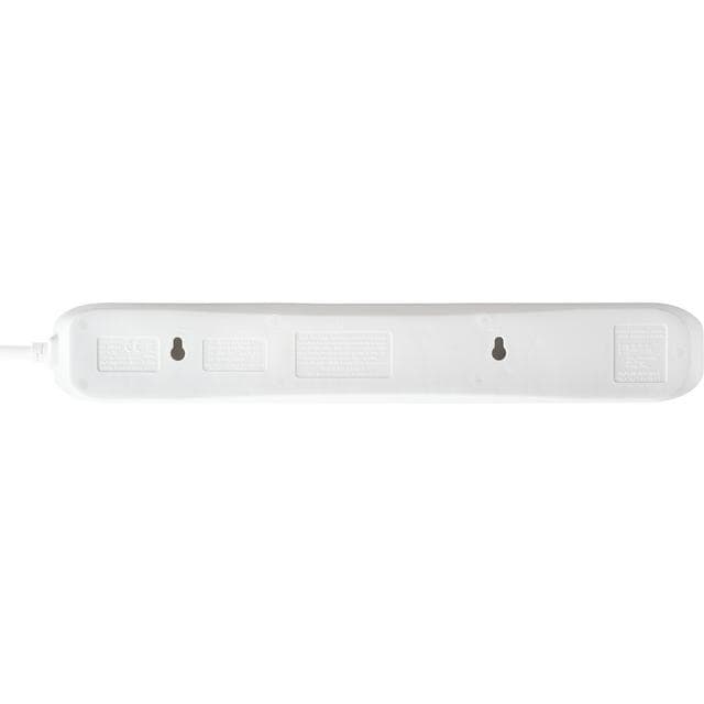 Masterplug 6 Socket 2m Extension Lead Surge Protection and LED - White - gallery image 4