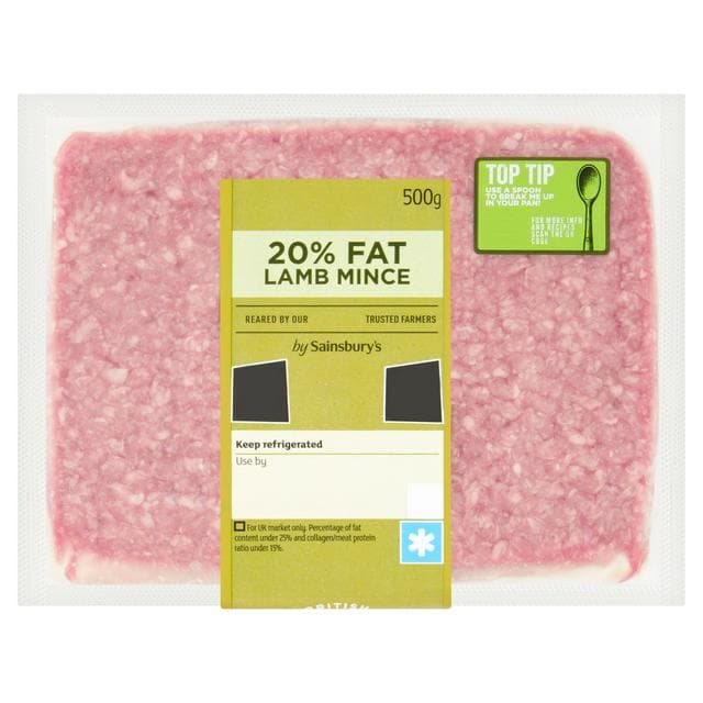 Sainsbury's British or New Zealand 20% Fat Lamb Mince 500g - gallery image 1