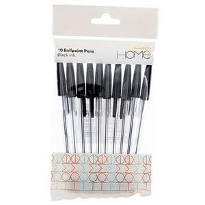 Sainsbury's Home Black Ballpoint Pen 10pk