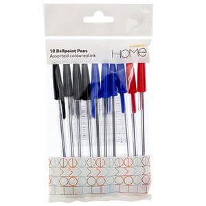 Sainsbury's Home Stick Ballpoint Multi-colored 10pk