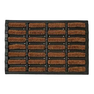 Sainsbury's Home Bootscraper Black & Brown Short Pile Doormat