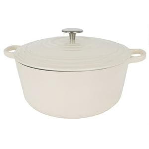 Habitat 2.4L Oval Cast Iron Casserole Dish - Cream
