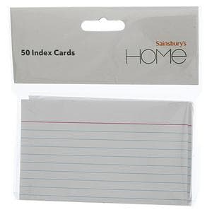 Sainsbury's Home Index Cards
