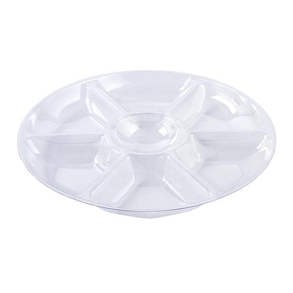 Sainsbury's Home Clear Plastic Circle Snack Tray - gallery image 1