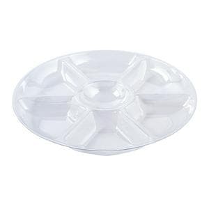 Sainsbury's Home Clear Plastic Circle Snack Tray