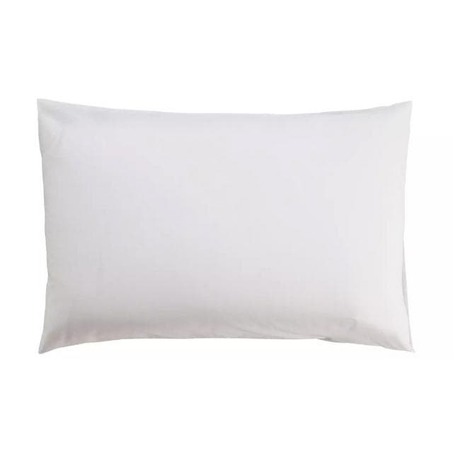 Sainsbury's Home Plain Standard Poly Cotton Pillowcase Pair - White - gallery image 2