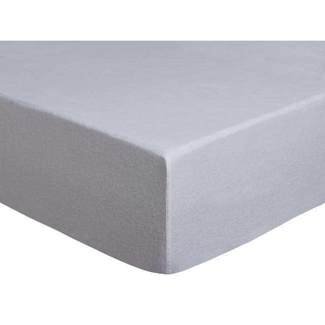 Habitat Cotton Brushed Fitted Sheet - White - gallery image 1