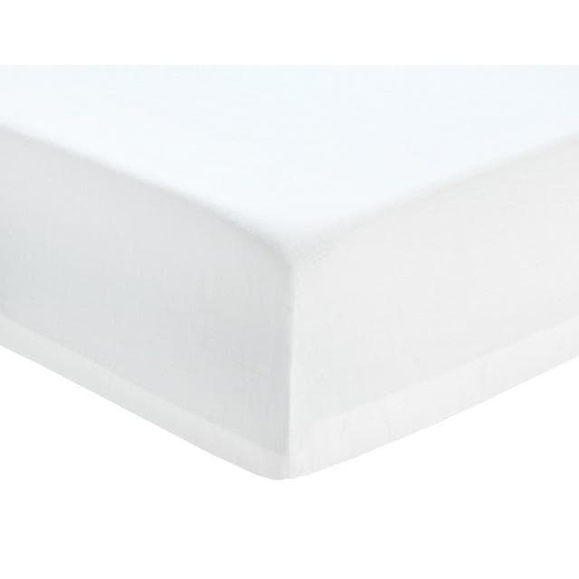 Habitat Cotton Rich 180TC Plain Fitted Sheet - White - gallery image 1