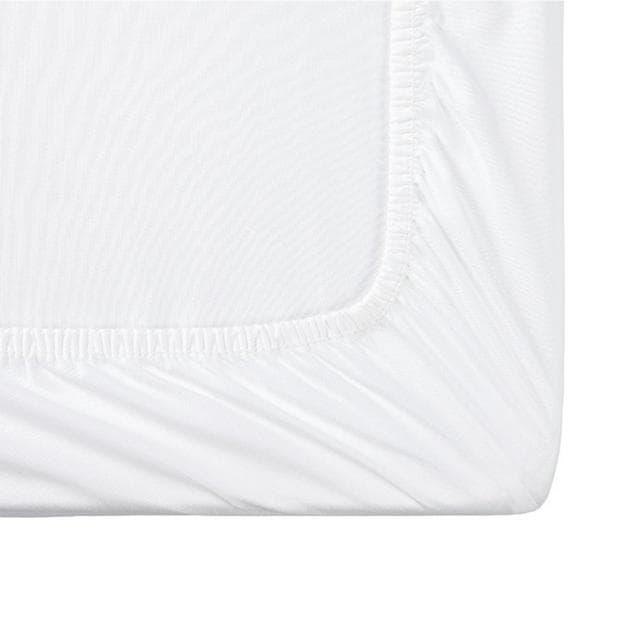 Habitat Cotton Rich 180TC Plain Fitted Sheet - White - gallery image 2