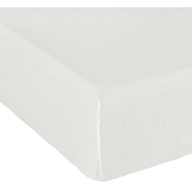 Habitat Cotton Rich 180TC Plain Fitted Sheet - Cream - gallery image 1
