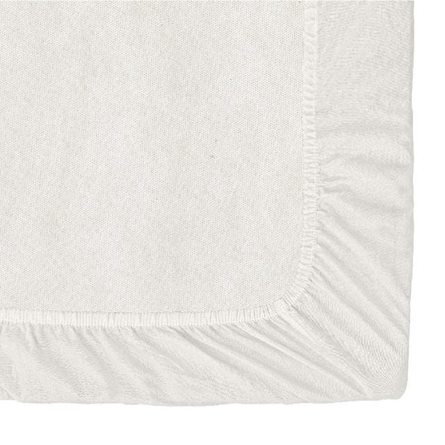Habitat Cotton Rich 180TC Plain Fitted Sheet - Cream - gallery image 2