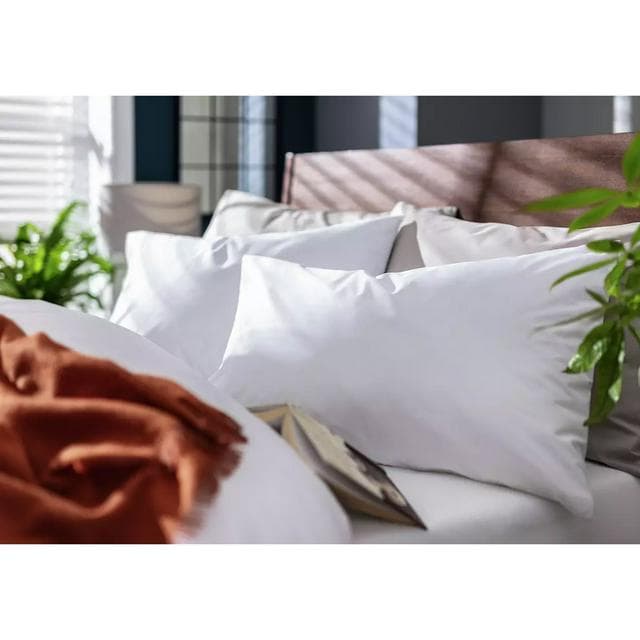 Habitat Cotton Rich 180TC Standard Pillowcase Pair - White - gallery image 2