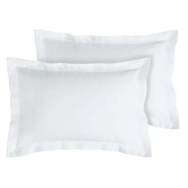 Habitat Cotton Rich 180TC Oxford Pillowcase Pair - White - gallery image 1