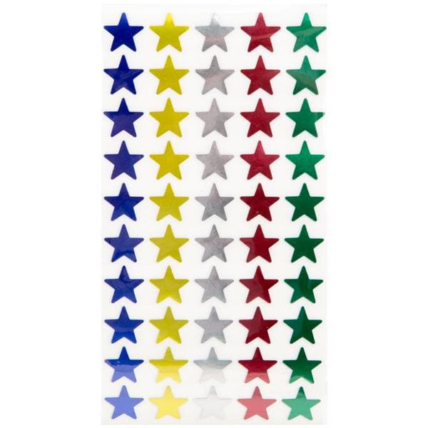 Sainsbury's Home Self Adhesive Foil Stars Assorted Colours 500pk - gallery image 1