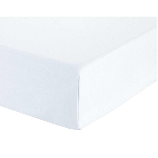 Habitat Cotton Rich 180TC Plain White Flat Sheet - gallery image 1