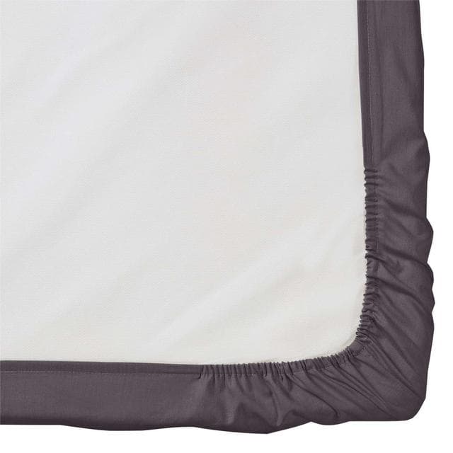 Habitat Cotton Rich 180TC Plain Fitted Sheet - Charcoal - gallery image 3