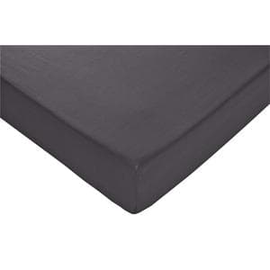 Habitat Cotton Rich 180TC Plain Fitted Sheet - Charcoal