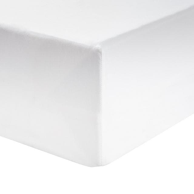 Habitat Egyptian Cotton 400TC Fitted Sheet - White - gallery image 1