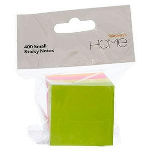 Sainsbury's Home sticky notes assorted colours small 400 sheets