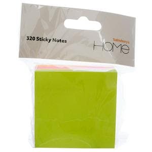 Sainsbury's Home Coloured Sticky Notes 320pk