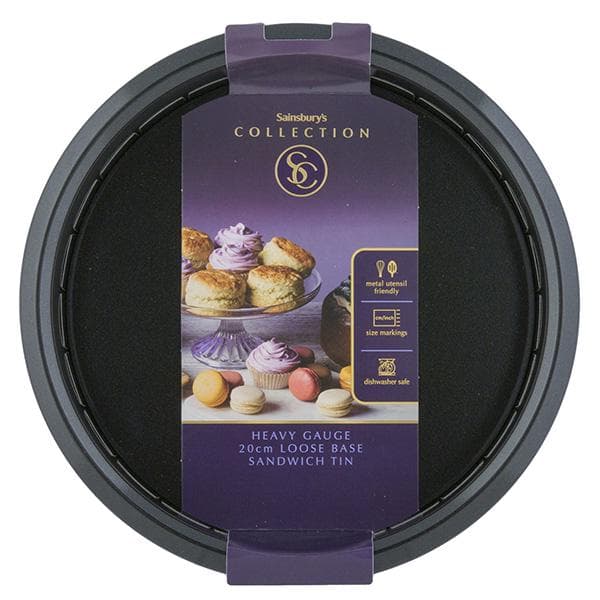 Habitat 20cm Loose Base Black Sandwich Tin - gallery image 1