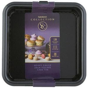 Sainsbury's Home 20cm Collection Black Square Cake Tin