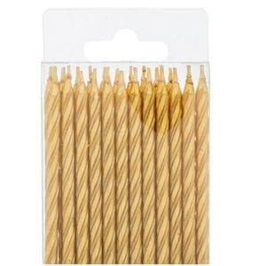 Sainsbury's Home Twist Candles Gold 24pk