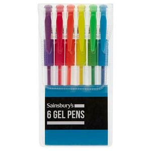 Sainsbury's Home Gel Pens 6pk