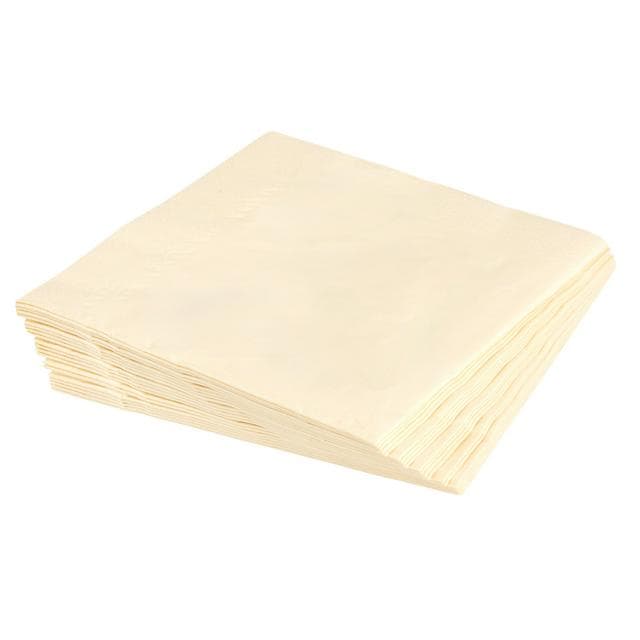 Sainsbury's Home Pack of 20 Cream Dinner Napkins - 40cm - gallery image 1