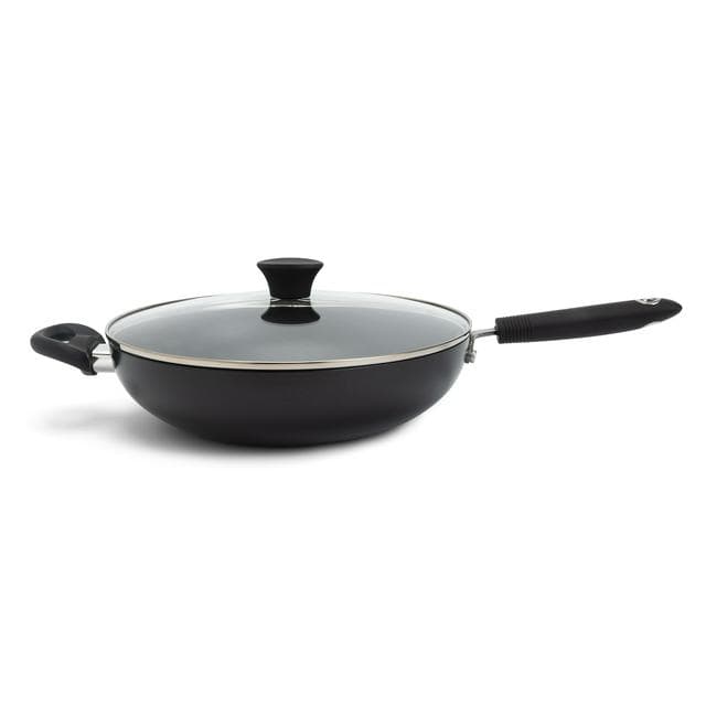 Habitat Aluminium Stirfry Pan - Black - gallery image 1
