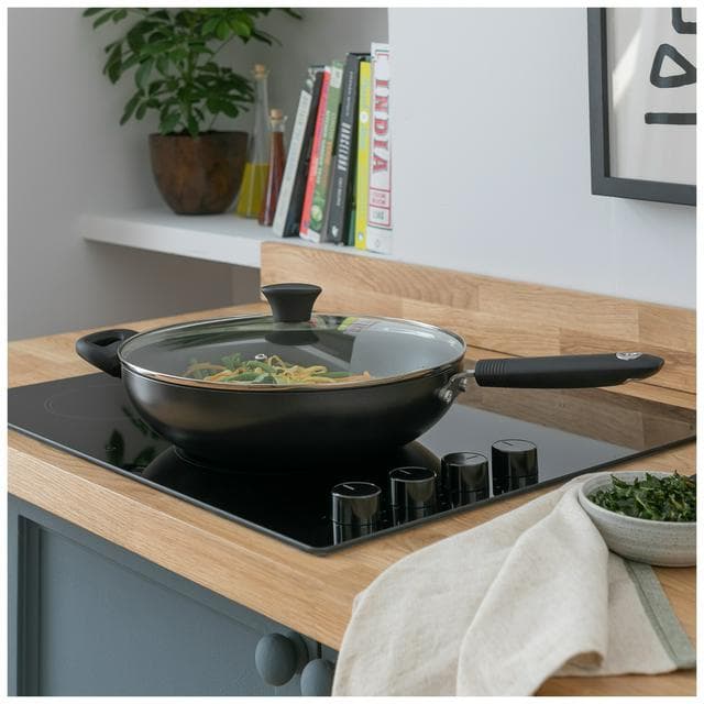 Habitat Aluminium Stirfry Pan - Black - gallery image 2