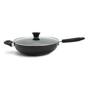 Habitat Aluminium Stirfry Pan - Black