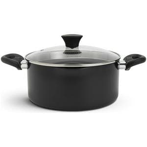 Habitat 24cm Aluminium Stockpot - Black