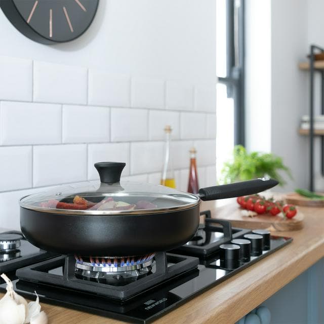 Habitat Aluminium Saute Pan - Black - gallery image 2