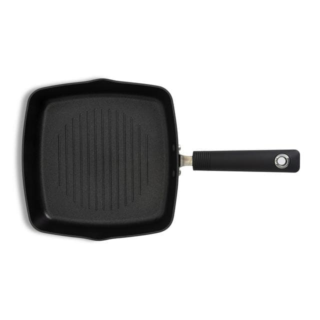 Habitat 24cm Non Stick Aluminium Griddle Pan - Black - gallery image 5